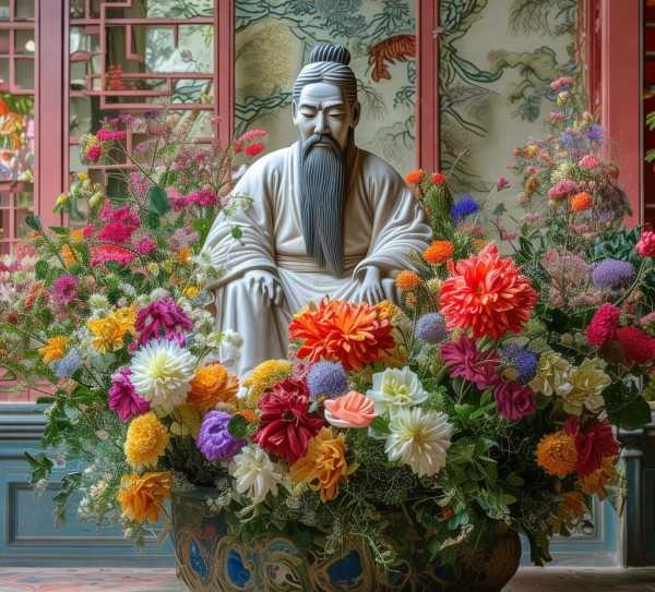 荀子智慧映照下的现代艺术——鲜花盆景的哲学交融